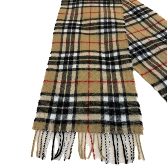 Scotland – Ingles Buchan Lambswool Tartan Scarf 🇬🇧 – Camel Black Red Check - Picture 6 of 9